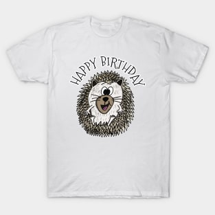 Hedgehog Happy Birthday Wildlife Nature Lover T-Shirt